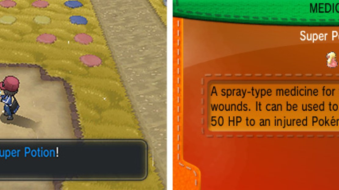 Super Potions will provide a decent level of healing to one of your Pokémon.