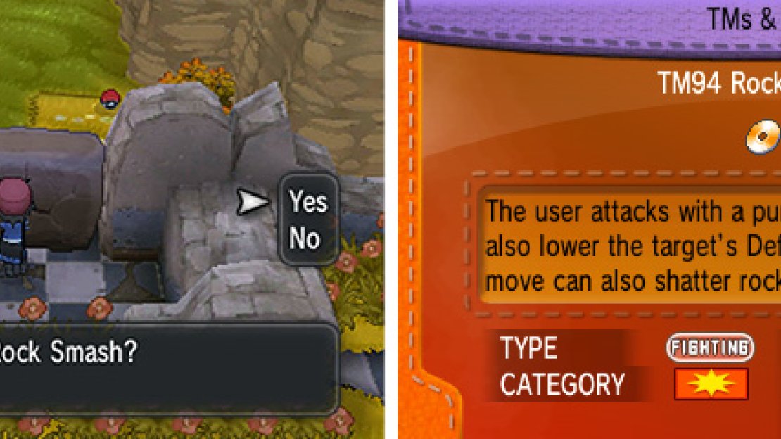 Even though Rock Smash is a TM, it can be used on the field like a HM.