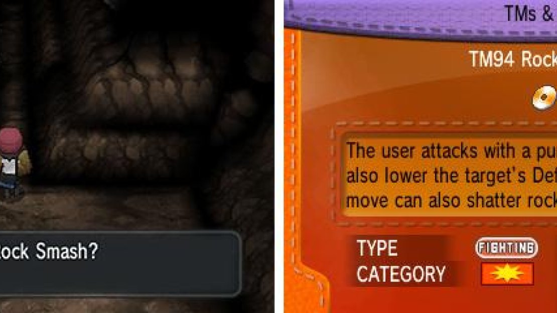 Use Rock Smash here to open up access to a new pathway.