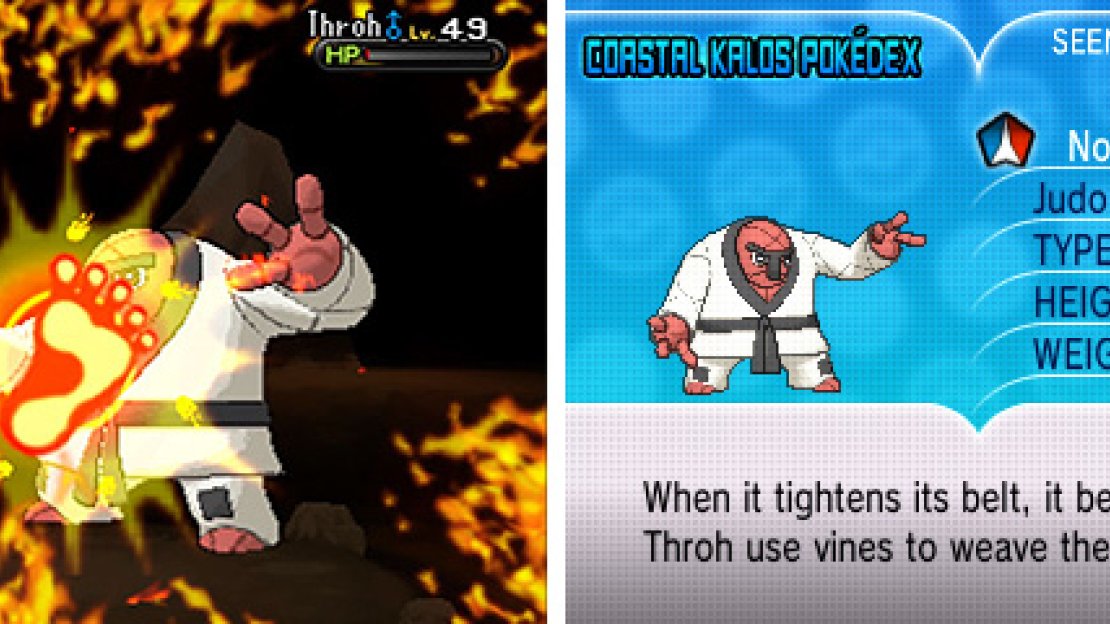 Throh’s counterpart is Sawk; both are tough Fighting-types.