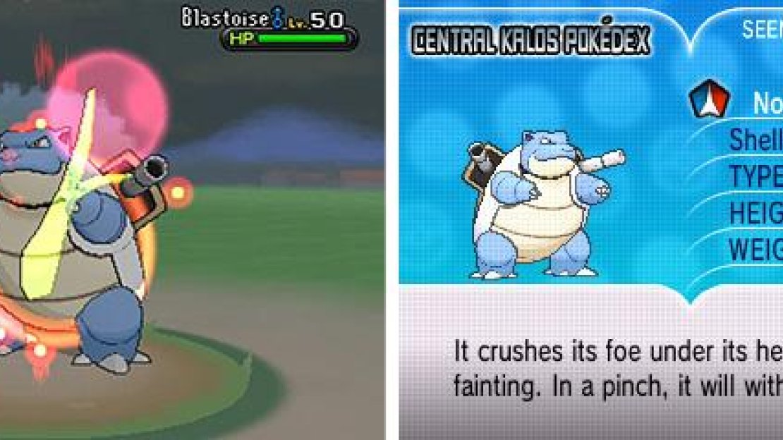 Blastoise is a classic Water-type Pokemon. You can Mega Evolve it too!