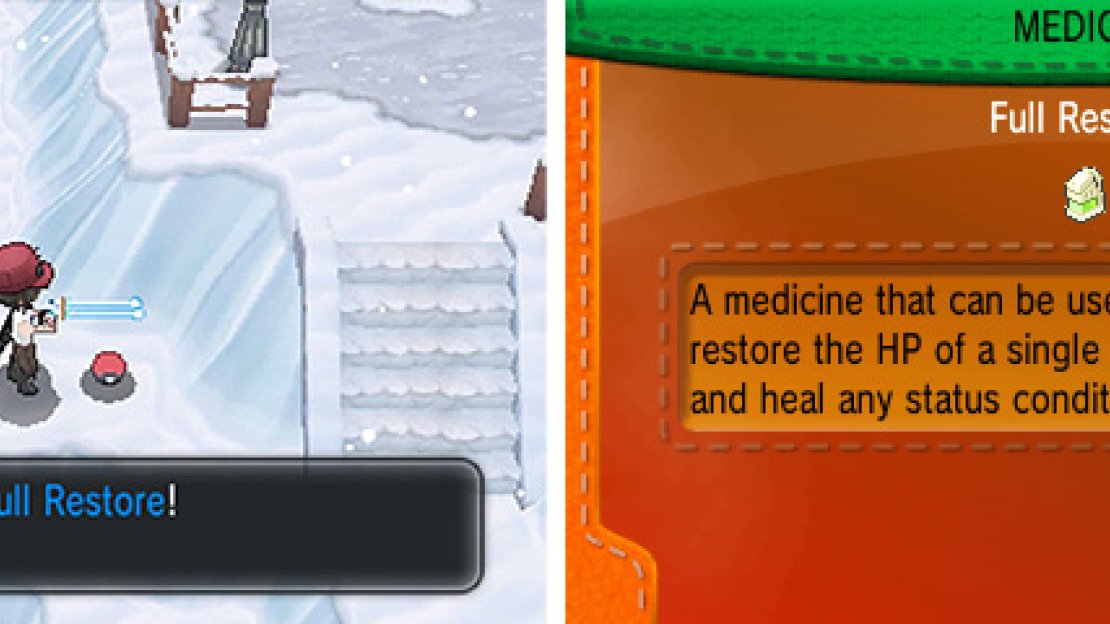 Full Restores are great for high-level Pokémon use.