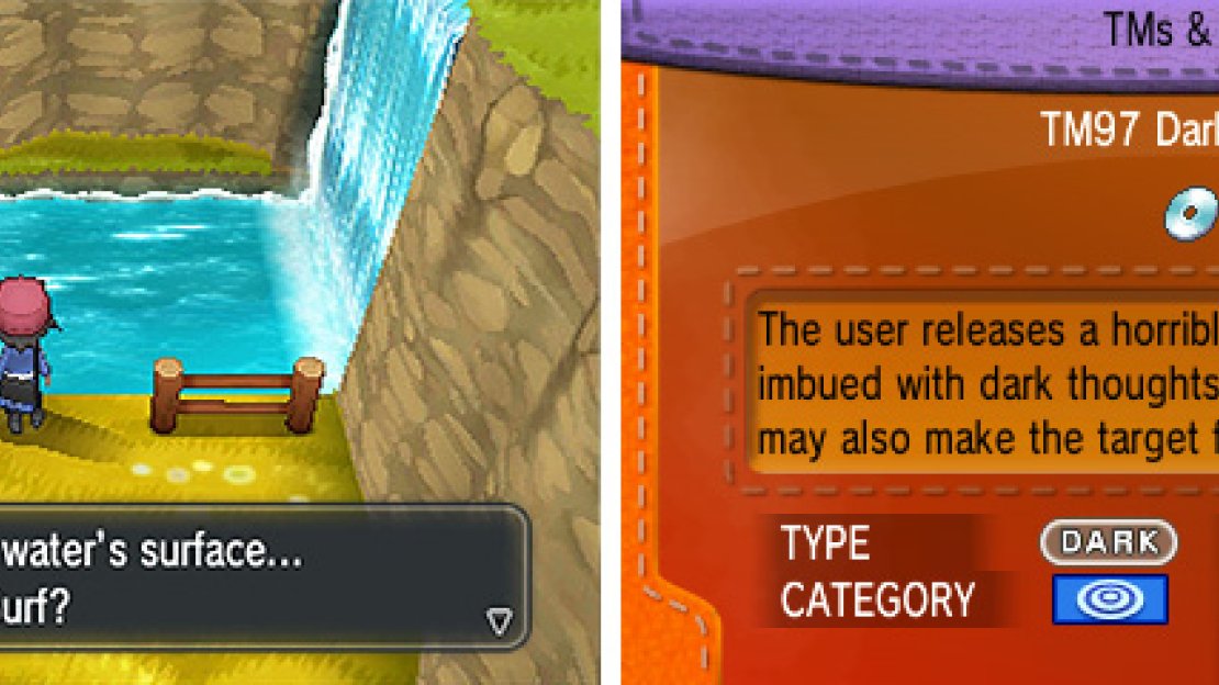 The waterfall to the right leads to an isolated corner of Route 15. Sneaky!
