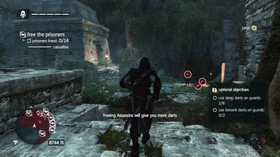 As the game says, freeing groups of assassins gives you more darts should you be getting low.