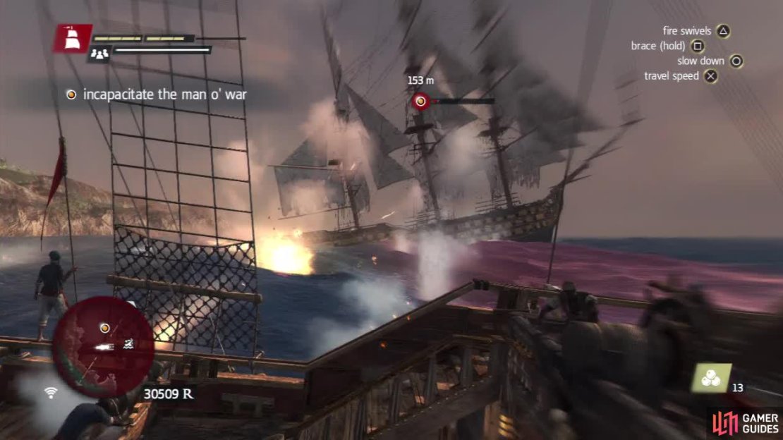 This is the moment to use the Heavy Shot to take it down.
