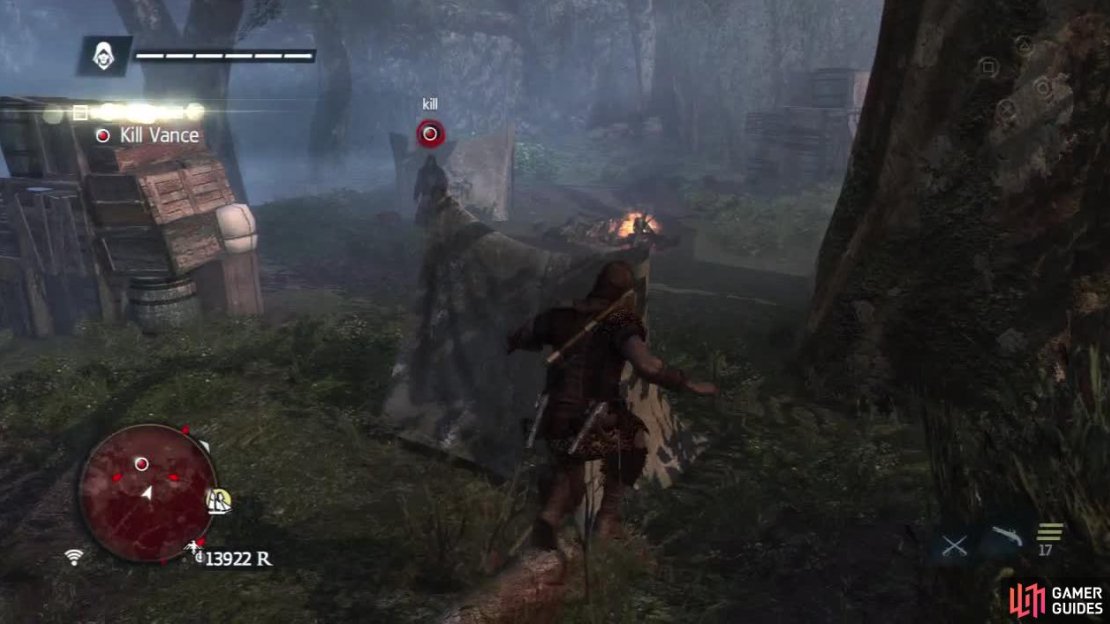 You will find your last target in a campsite here. Take him out however you like.