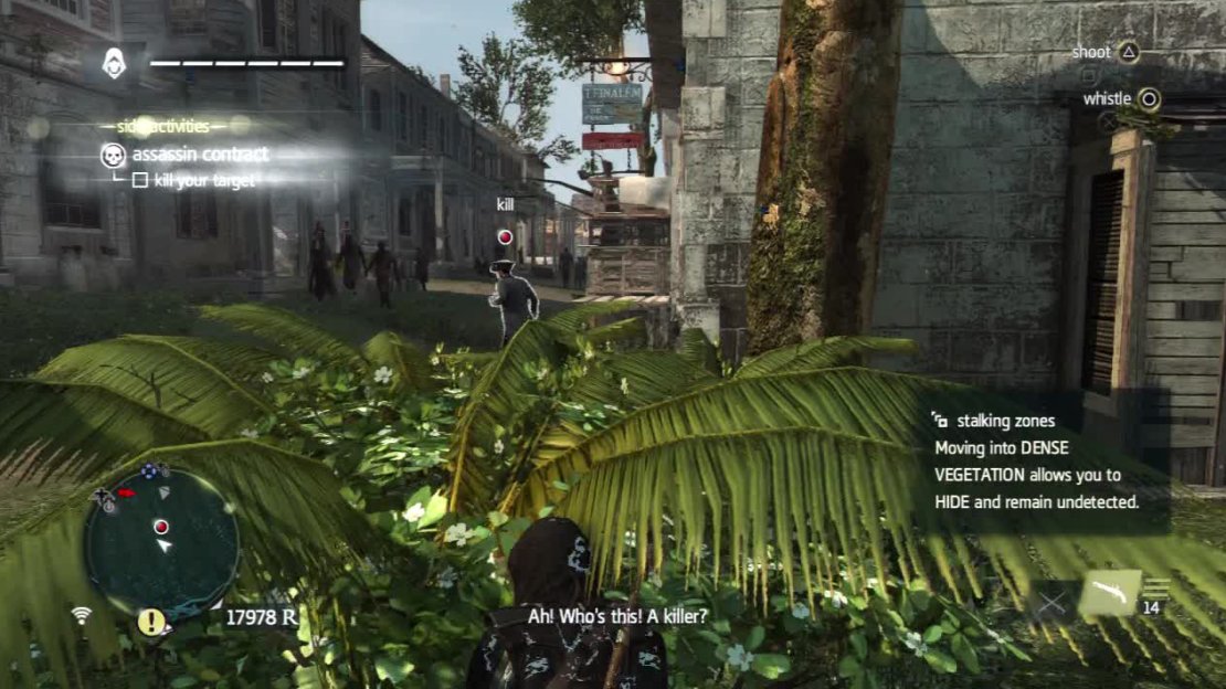 When you reach this area the target will get spooked and flee. Be ready for a chase.