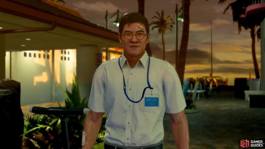 You’ll run into Oka while you’re doing the main story.