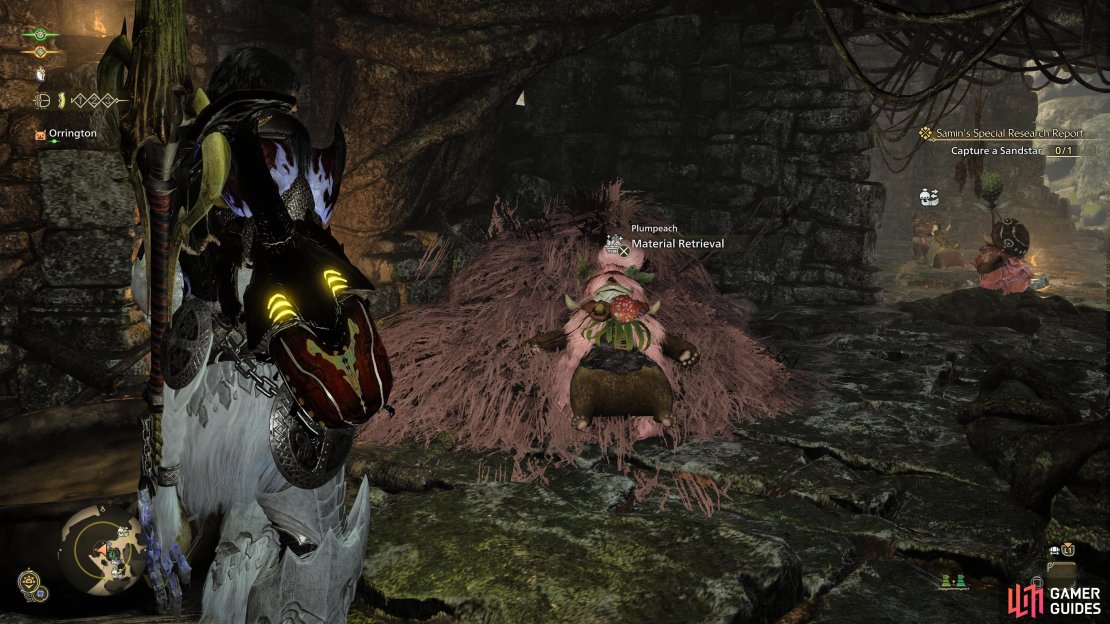 Plumpreach is in the Wudwud Hideout in the Scarlet Forest.