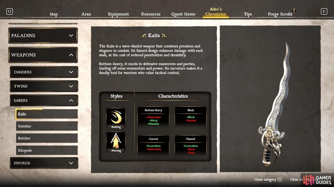 Kalis is a balanced weapon, offering good offense as well as defense.