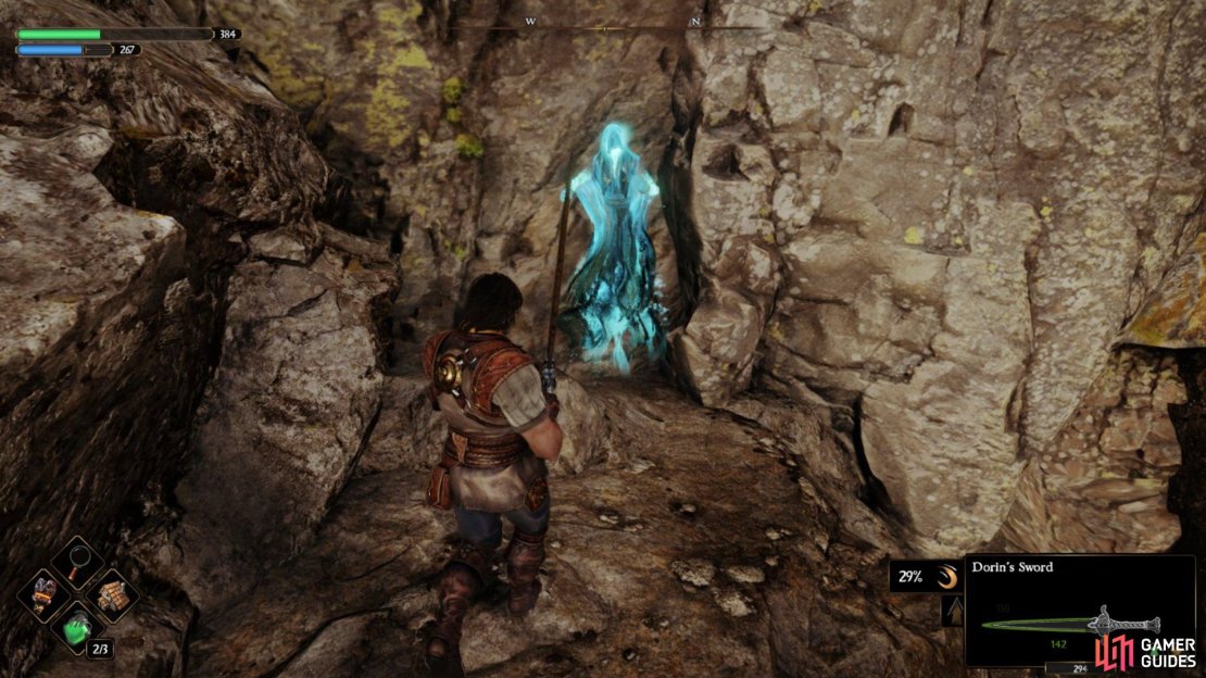 This blue ghost lady is one of many mysteries in the game.