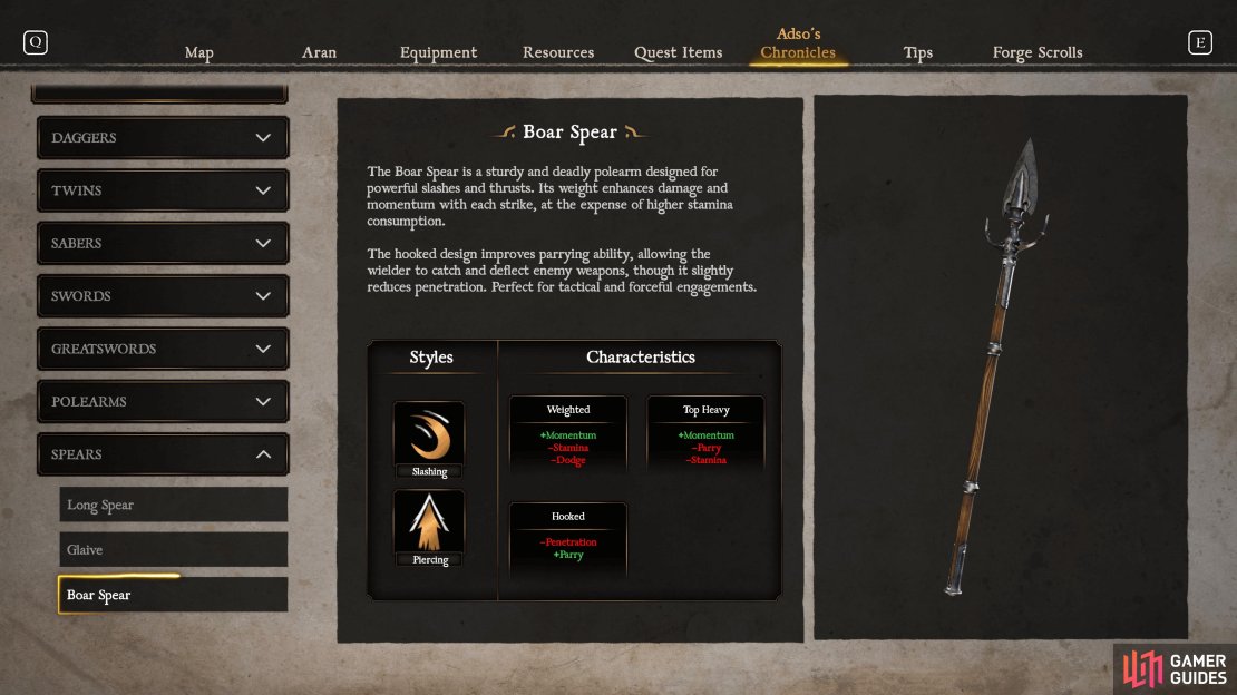 The Boar Spear is an excellent parrying weapon if you like that playstyle.