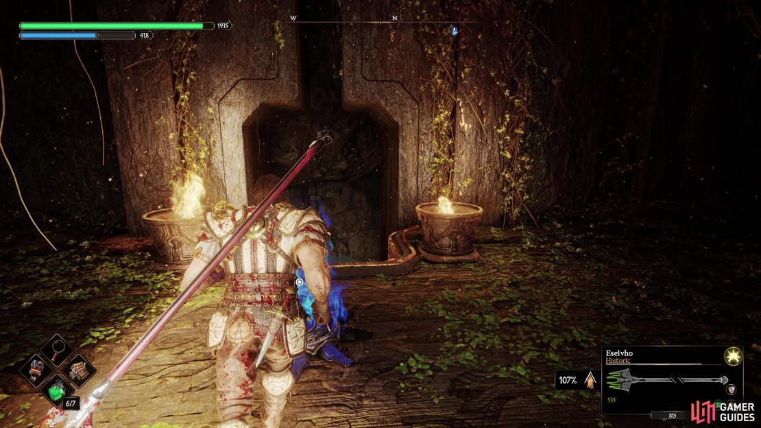 Grab the Blue Flame at the bottom of Coastal Wall.