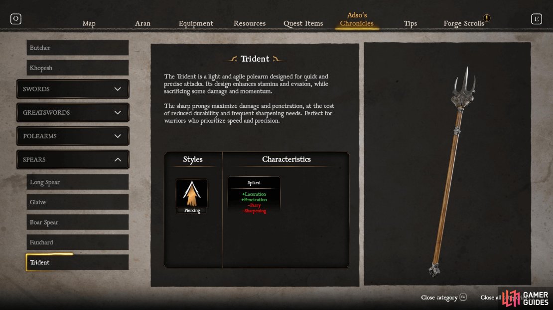 The Trident is one of the best weapons at dealing Penetration damage in Blades of Fire.