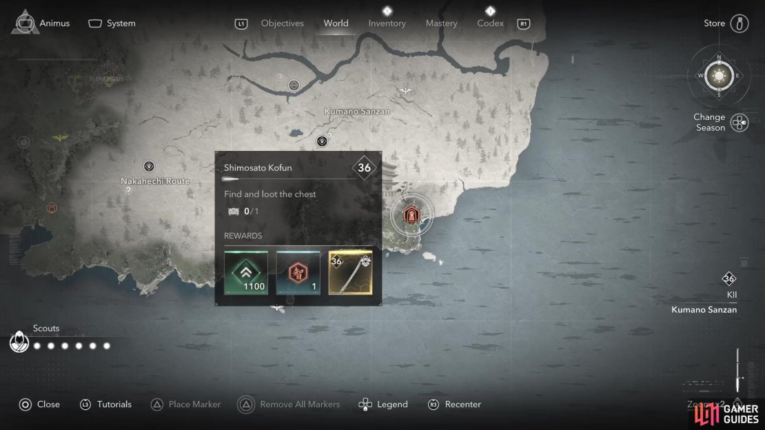 You will find this kofun in the Kii region of the map.