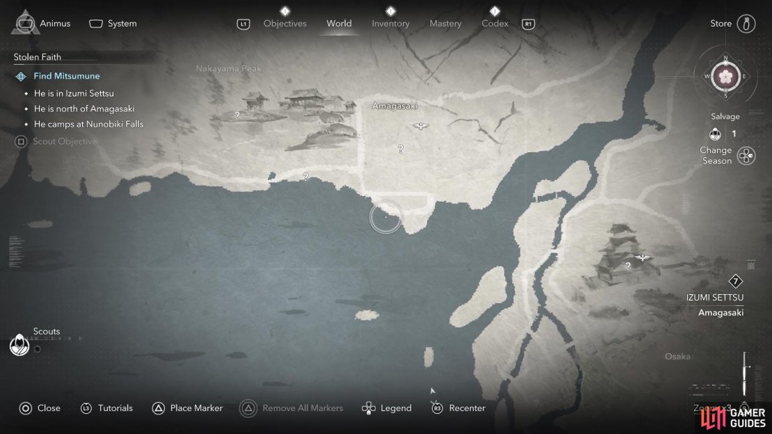 You’ll be visiting the northern section of Izumi Settsu for this quest.