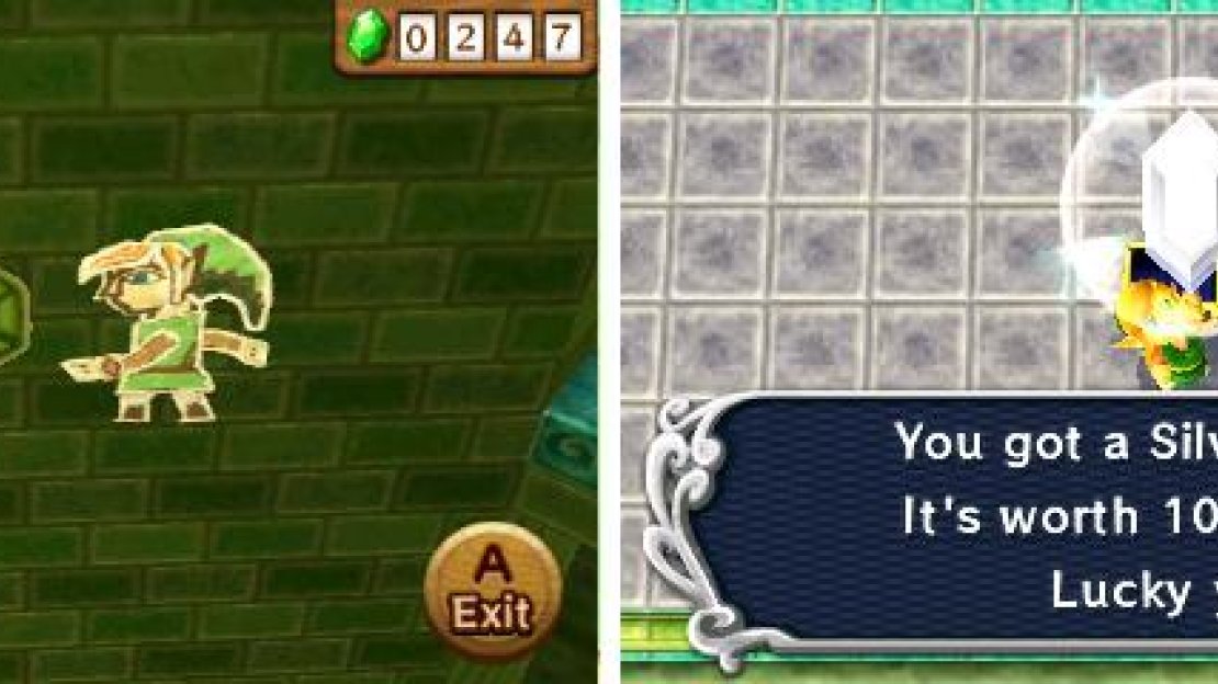 The rupees etched on the world serve as a guidepost (and can be collected too).