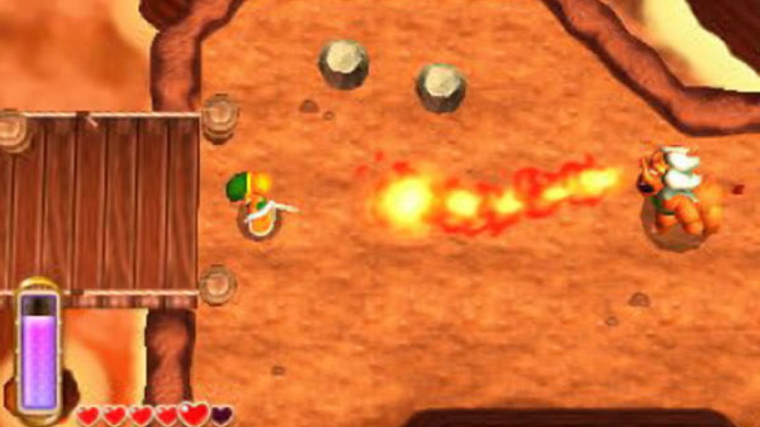 Lynels are centaur-like monsters that are strong, tough to kill and breathe fire. Early on, avoid them like the plague. Later, when you’re stronger, block their flames with the Hylian Shield or walk behind them unnoticed. Then slash at them non-stop, moving forward each time to chain your hits (unless you’ve cornered them). If there are two Lynels, you can also run between them so they get caught in the cross-fire.