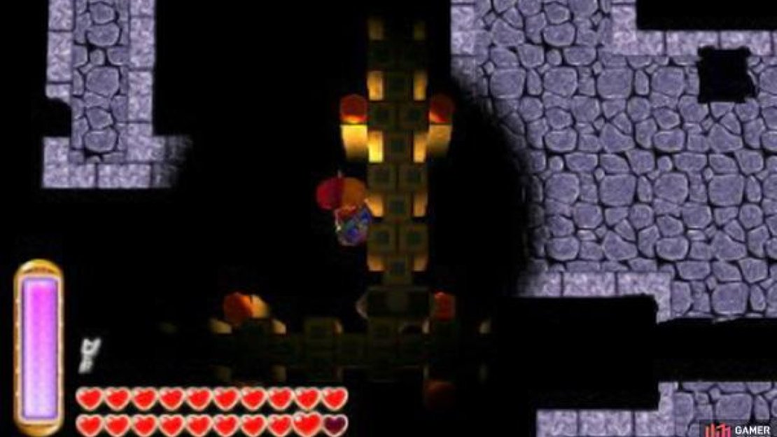 Only turn off the lamp once you’ve sussed out the route you need to take (as the path ahead will be near impossible to see with the lamp off). There’s no enemies nearby so take your time and don’t rush!