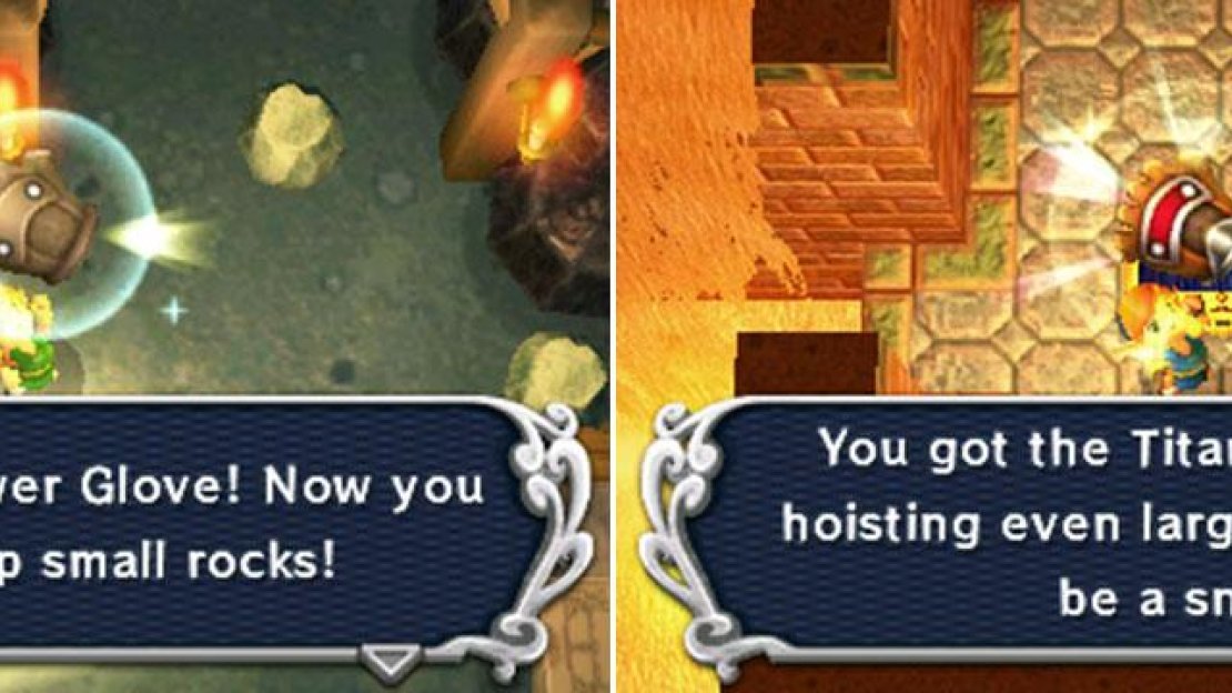 Obtained: Rosso (after the first dungeon)  How to use: A Button  Upgrade and how: Titan’s Mitts (Desert Palace)