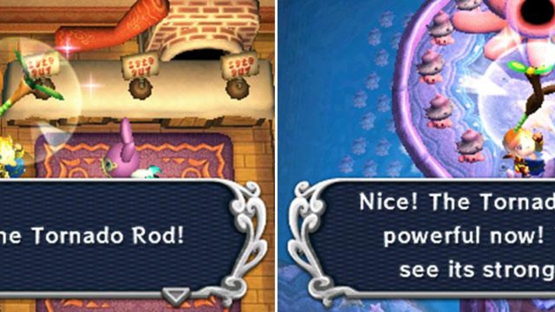 Obtained: Ravio’s Shop  Rent fee: 20 Rupees (discount)  Purchase fee: 800 Rupees  Upgrade and how: Nice Tornado Rod (Mother Maimai)
