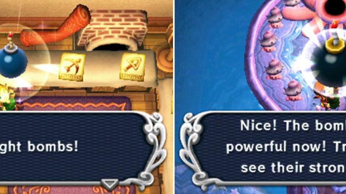 Obtained: Ravio’s Shop  Rent fee: 50 Rupees  Purchase fee: 800 Rupees  Upgrade and how: Nice Bombs (Mother Maimai)