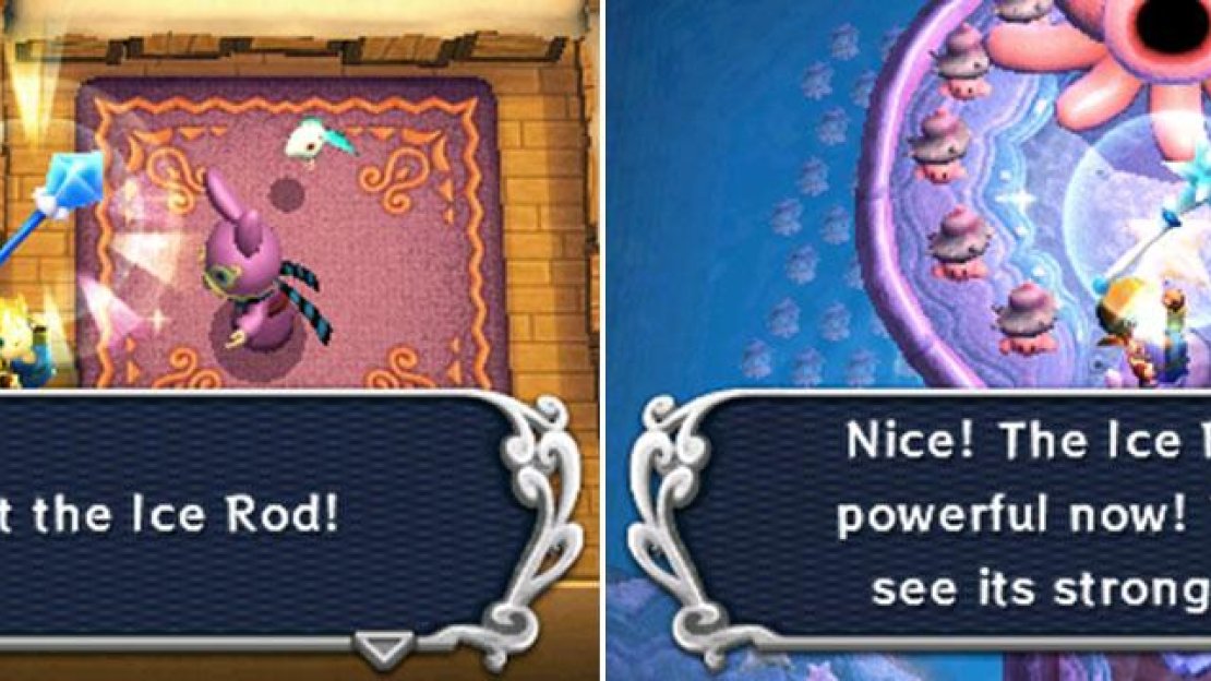 Obtained: Ravio’s Shop  Rent fee: 100 Rupees  Purchase fee: 1200 Rupees  Upgrade and how: Nice Ice Rod (Mother Maimai)