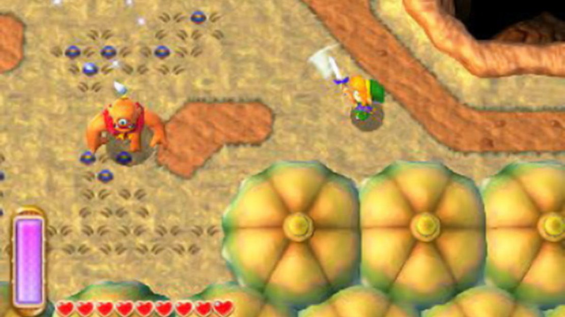 Hinox are the giant red cyclops that can take Lorule beginners by surprise. They throw bombs at great speed and can also charge at Link to deal great damage. Worse, they rarely appear alone. Keep your distance and lure them one at a time, then use the Hookshot or the like to stun lock them into oblivion.