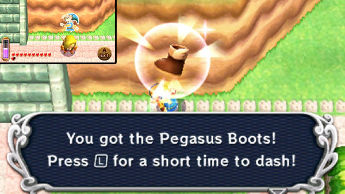 The game doesn’t make it completely obvious how to obtain the Pegasus Boots item. We didn’t realise until the very end that you could obtain it near the very beginning of the game and we’re certain there are others out there like us. To prevent yourself from joining the club, heed our words carefully!