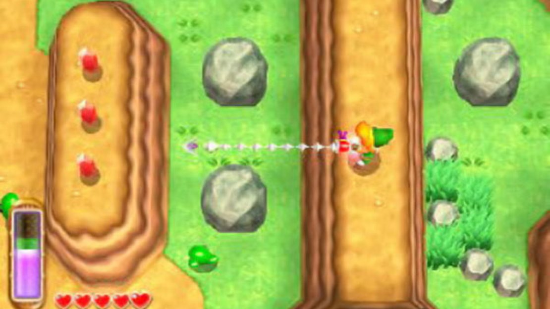 The Hookshot not only allows you to pull in Rupees, small hearts etc, but it also stuns non-armored enemies from a safe distance (along with pushing them backwards - useful if they’re near a ledge).