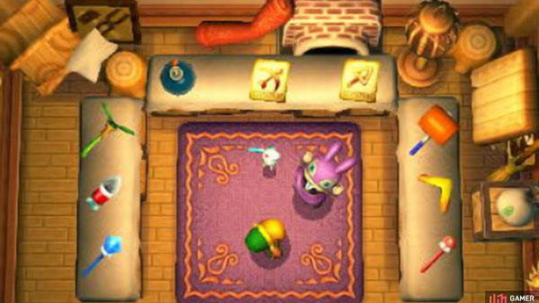 Before you start your trek up to the (very dangerous) Death Mountain; now’s as good a time as any to secure your weapons by renting them for cold, hard Rupees from Ravio.