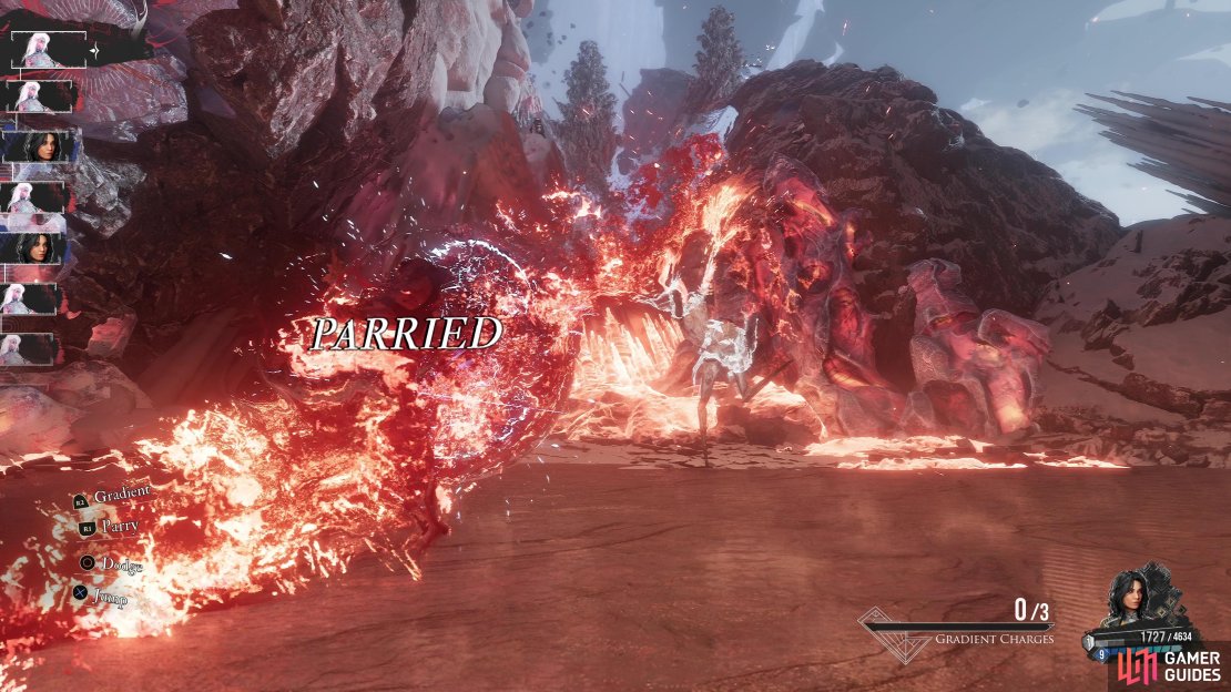 Danseuse Teacher’s quest requires you to parry around 20 attacks of different speeds without failing.