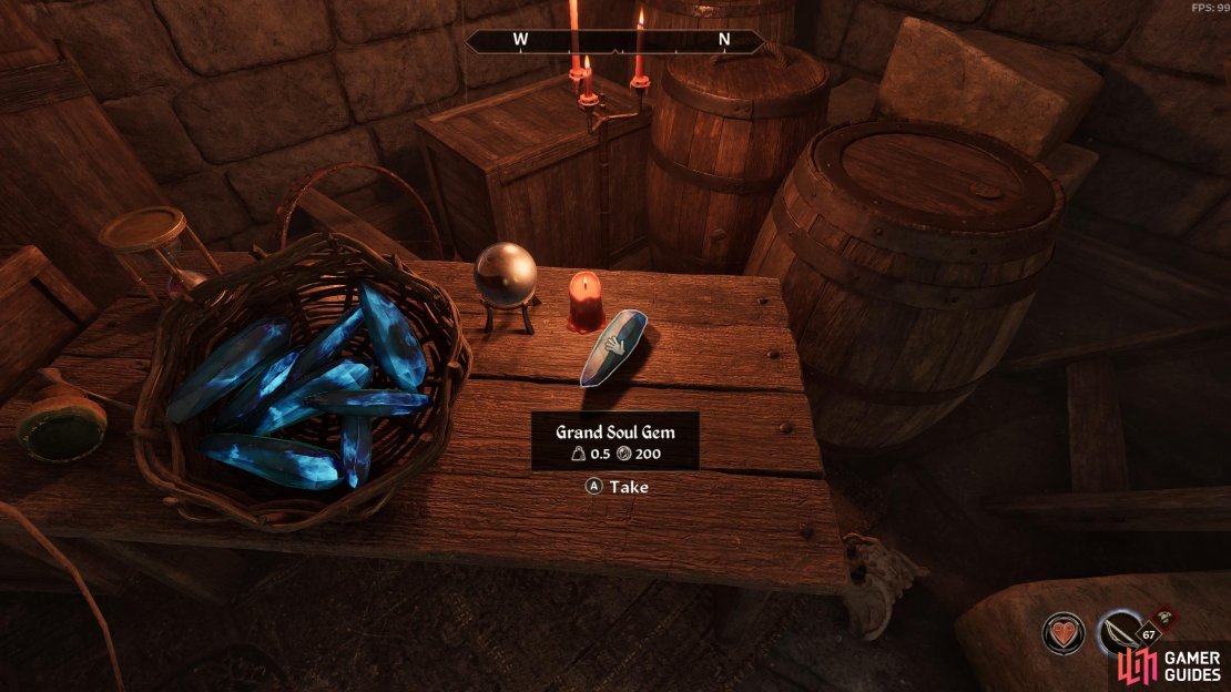 You can find a Grand Soul Gem right under where Melisande stays.