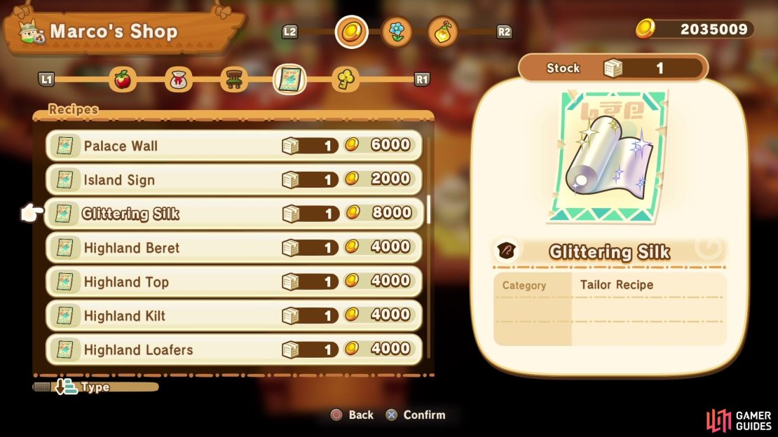 Before you can make it, you have to purchase the recipe from Marco’s Shop.