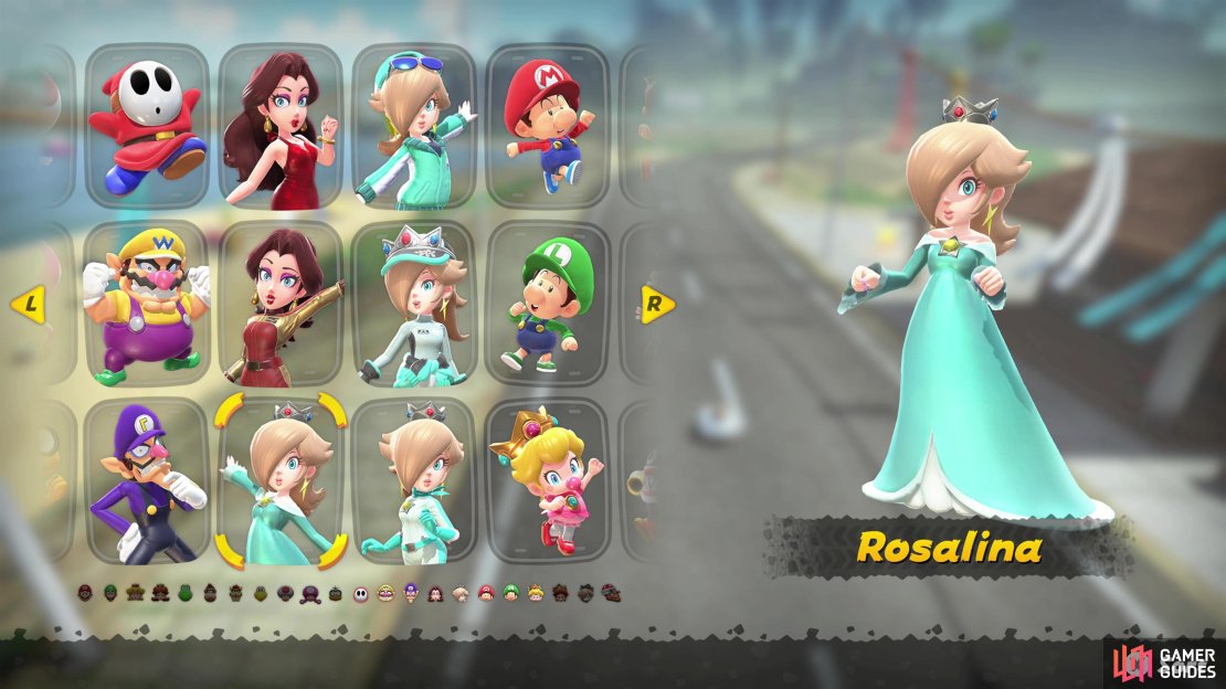 There are four costumes to unlock for Rosalina in Mario Kart World.