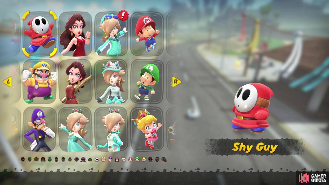 There are two costumes for Shy Guy to unlock in Mario Kart World.