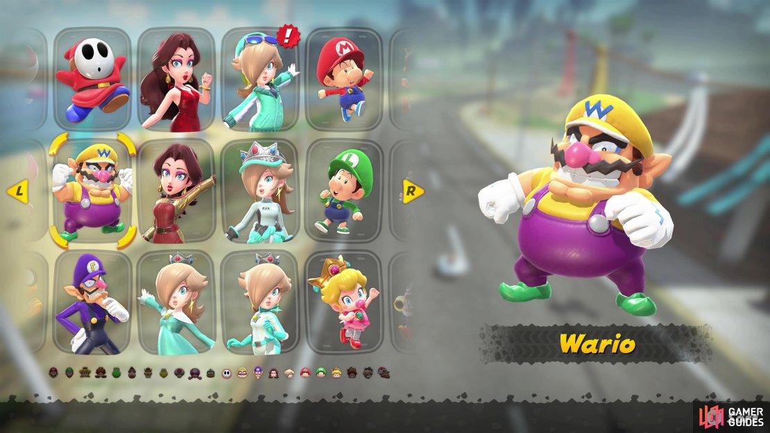 Wario has seven costumes to unlock in Mario Kart World.