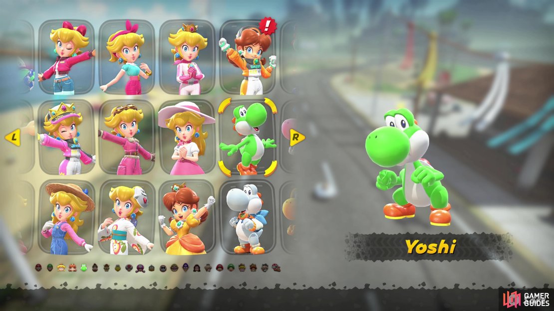 Yoshi has eight costumes to unlock in Mario Kart World.