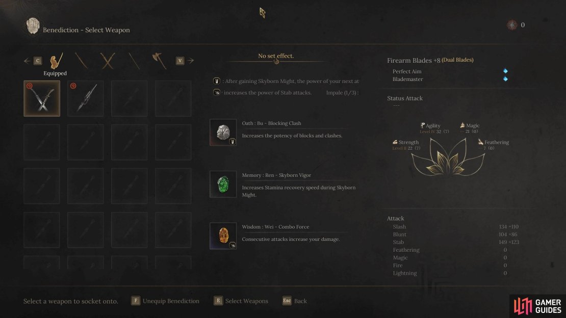 Here are what we consider the best Benedictions for Dual Blades.