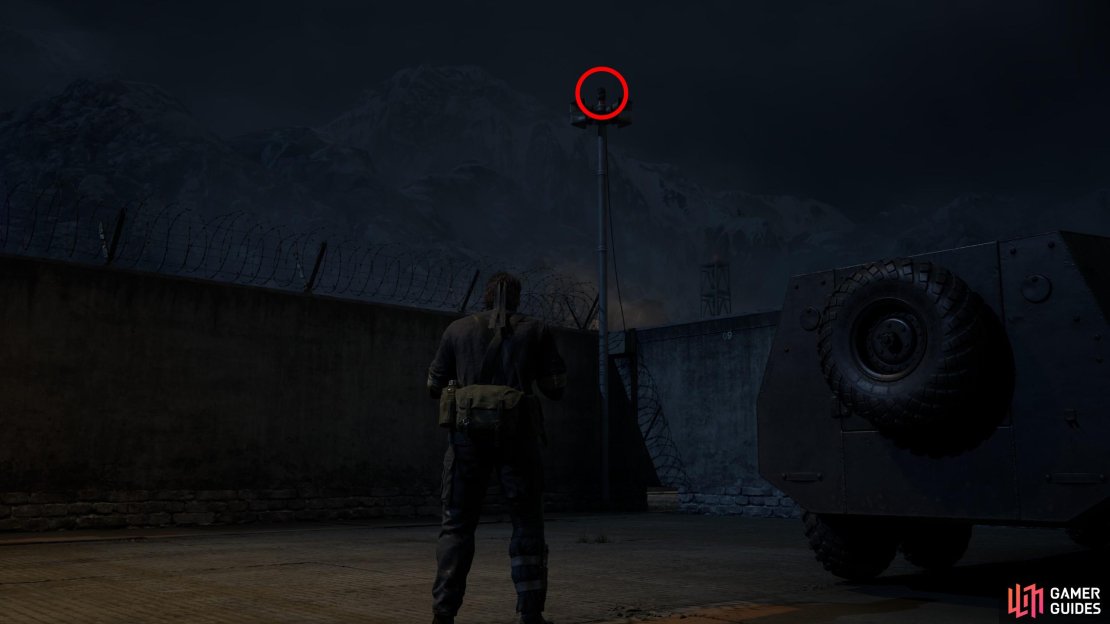 You’ll find this GA-KO in the southern part of the Groznyj Grad 1F (Southeast) area, atop a post with sirens on it.