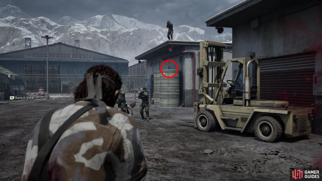 In the Groznyj Grad Runway South, during the Eva chase sequence, look right to spot this GA-KO on a barrel when Eva stops. There’s also a Kerotan on a forklift to the left.