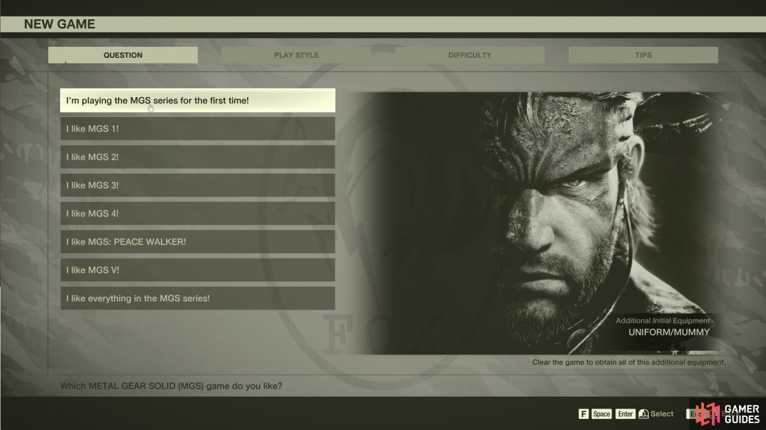 You can get some nice stuff from the starting question on a new game.