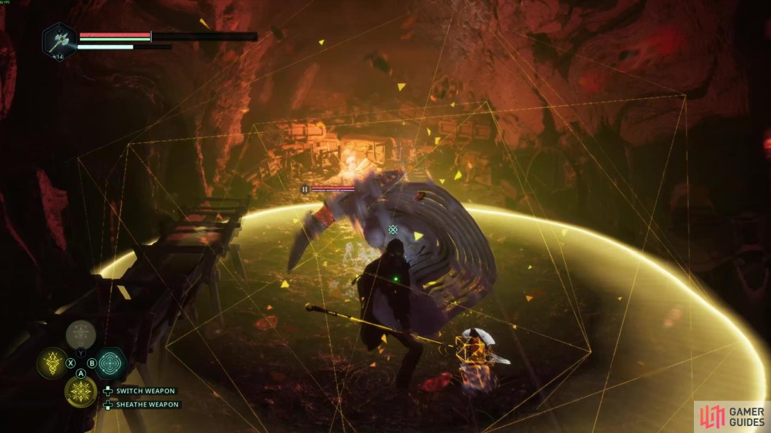 If you pull the stun dash off with the Ecstasy, then those Lymbic Cords freeze and you can kill the mob before it spawns. Image via Gamer Guides / Nacon.