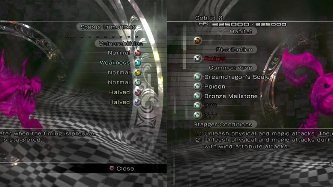 Watch out for Virulent Breath when fighting Gorgonopsid. The Goblot is weak to Wind attacks.