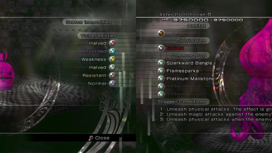 Burn Miniflan with Fire attacks and equip a variety of elemental spells for Aster Protoflorian.