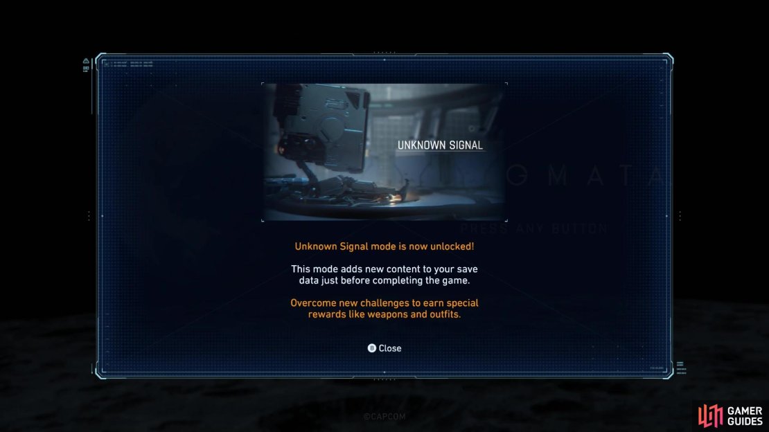 Unknown Signal is unlocked after completing the main story for the first time.