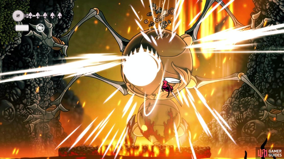 The Fourth Chorus’s attacks are easy to dodge, but your own attacks require you to jump, and the boss has a lot of health - be patient, pick your shots, and you’ll eventually fell this behemoth.