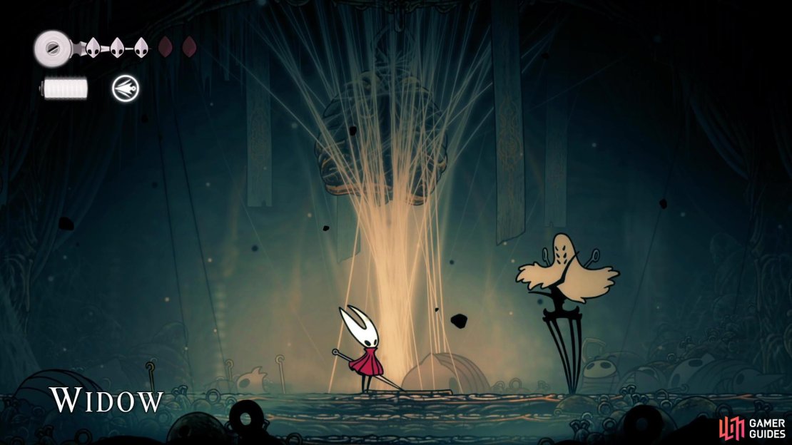 Wiidow is a boss you’ll face in Bellhart, and is the culprit behind its sinister webs.