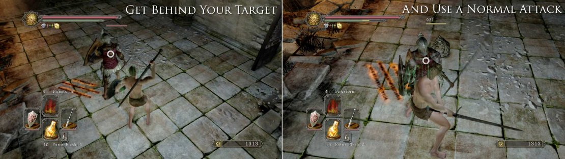 Make sure you’re close enough to your opponent when going for the backstab as it can be surprisingly easy to miss!