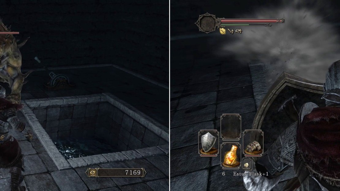 As long as you keep an eye on where you are in the room; you shouldn’t ever fall into the water yourself. Repeat this trick for all three Enhanced Undead’s to make this part much easier.